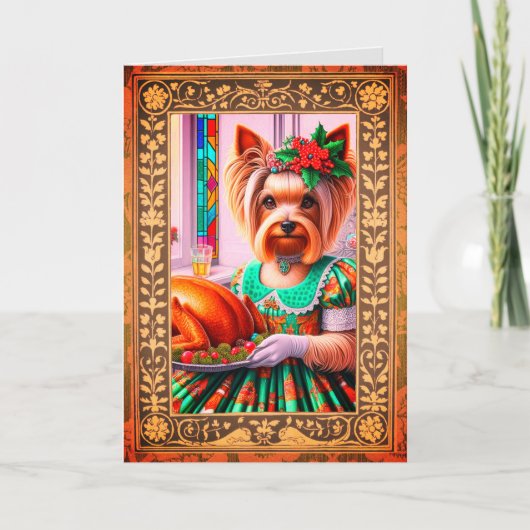  Kerst Kaart Silky Terrier (Voorkant)