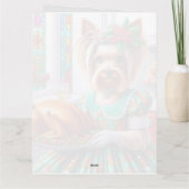 Kerst Kaart Silky Terrier (Achterkant)