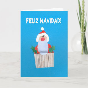 Kerst Kaart, Spaans, Cupcake met Santa Feestdagen Kaart