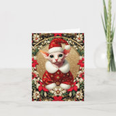 Kerst Kaart Sphynx Kat Santa (Voorkant)