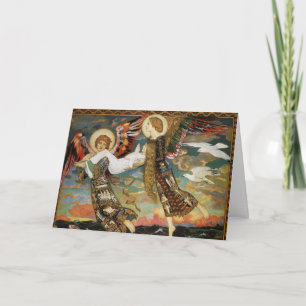 Kerst Kaart: St. Bride Carried by Angels Feestdagen Kaart