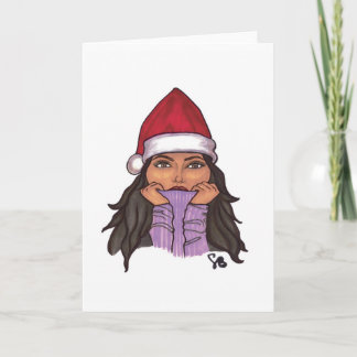 Kerst Kaart - sweater meisje