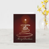 Kerst Kaart; Traditional Christmas Tree Kaart (Gele Bloem)