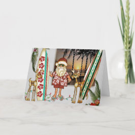 Kerst Kaart Tropical Santa