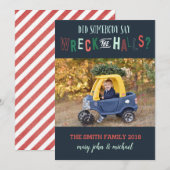 Kerst Kaart, Vakantie Fotokaart, Grappig Feestdagenkaart (Voorkant / Achterkant)