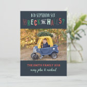 Kerst Kaart, Vakantie Fotokaart, Grappig Feestdagenkaart (Staand voorkant)