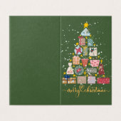 Kerst Kaart vakantie wensen aan geliefden (Buitenkant ongevouwen)