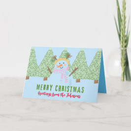 Kerst Kaart van de familie, gepersonaliseerd