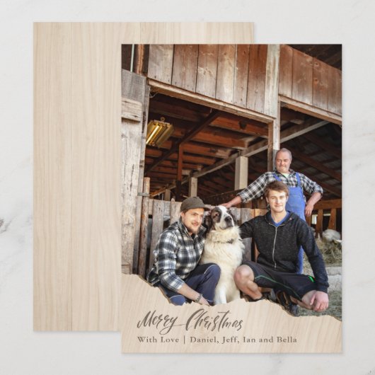 Kerst Kaart Van Foto's Boer Kerst Kaart (Voorkant / Achterkant)