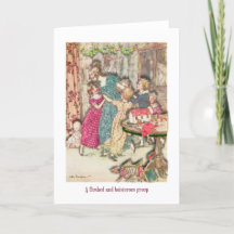 Kerst Kaart Vintage Charles Dickens Party