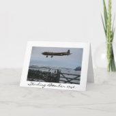 Kerst Kaart Vliegtuig (Achterkant)