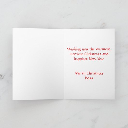 Kerst Kaart voor de baas (Binnen)