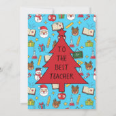 Kerst Kaart voor kinderen schoolleraar (Achterkant)