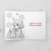 Kerst Kaart voor Kleindochter + Kleurplaat (Binnen)