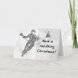 Kerst-Kaart voor Lacrosse Player Feestdagen Kaart