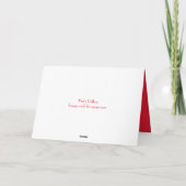 KERST KAART VOOR OUDERE KLEINZOON (Achterkant)