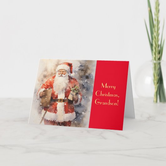 KERST KAART VOOR OUDERE KLEINZOON (Voorkant)