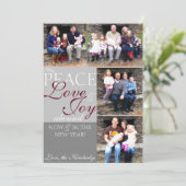Kerst Kaart - Vrede, Liefde, Blijdschap (Staand voorkant)