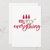 Kerst Kaart, vrolijk alles Feestdagenkaart (Voorkant / Achterkant)