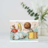 Kerst Kaart waar Pudding BirdLady aanvalt (Staand voorkant)