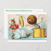 Kerst Kaart waar Pudding BirdLady aanvalt (Voorkant / Achterkant)