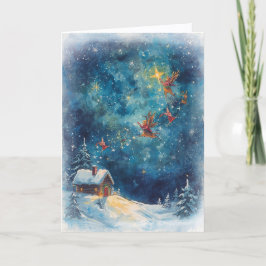 Kerst Kaart - wensen komen uit