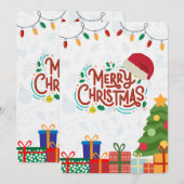 Kerst Kaart Wit Tweezijdig (Voorkant / Achterkant)