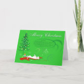 Kerst Kaart - Witte Duitse Herder (Voorkant)