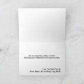 Kerst Kaart zwangerschapsaankondiging (Binnen)