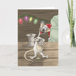 Kerst Kaarten: Een schepsel was roeren Feestdagen Kaart