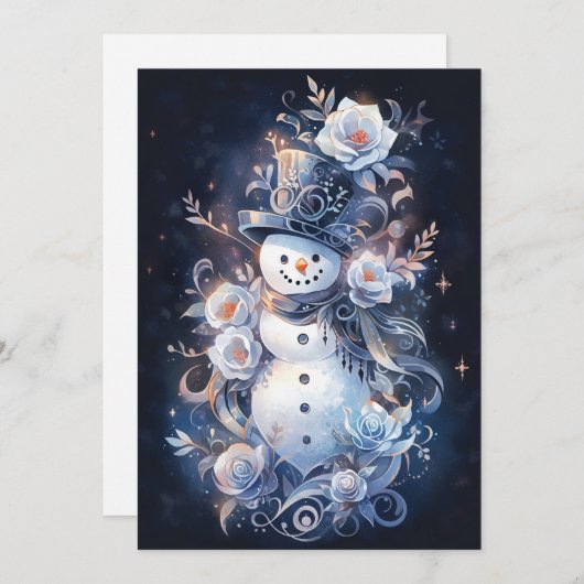 Kerst Kaarten - Frosty The Snowman (Voorkant / Achterkant)