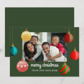 Kerst Kaarten gepersonaliseerde foto Ornamenten st (Voorkant / Achterkant)