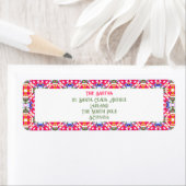 Kerst Kaarten Jolly Merry retour adreslabel Etiket (Insitu)