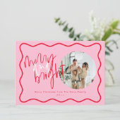 Kerst Kaarten | Rode en roze vakantiekaarten (Staand voorkant)