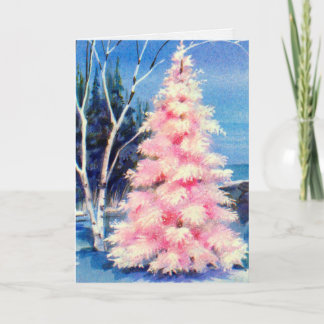 Kerst Kaarten |  roze boom