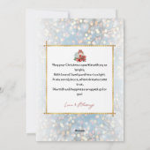 Kerst Kaarten- Town Design, sneeuwman, lichten Feestdagenkaart (Achterkant)