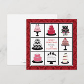 Kerst-Kaarten voor bakkerij Feestdagenkaart (Voorkant / Achterkant)