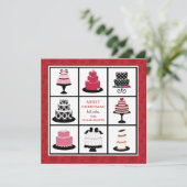 Kerst-Kaarten voor bakkerij Feestdagenkaart (Staand voorkant)