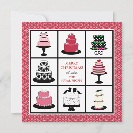 Kerst-Kaarten voor bakkerij Feestdagenkaart (Voorkant)