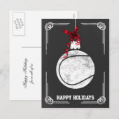 kerst-Kaarten voor kerstmis-tennisspeler Feestdagenkaart (Voorkant / Achterkant)