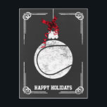 kerst-Kaarten voor kerstmis-tennisspeler Feestdagenkaart<br><div class="desc">Tennis ornament Holiday Greeting Kaarten met belangstelling. Professionele vakantiekaarten zijn industriespecifieke vakantiekaarten. Deze speciale vakantiekaarten zullen uw feestelijke groeten een beetje uniek maken</div>