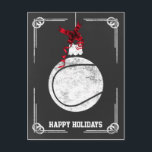kerst-Kaarten voor kerstmis-tennisspeler Feestdagenkaart<br><div class="desc">Tennis ornament Holiday Greeting Kaarten met belangstelling. Professionele vakantiekaarten zijn industriespecifieke vakantiekaarten. Deze speciale vakantiekaarten zullen uw feestelijke groeten een beetje uniek maken</div>