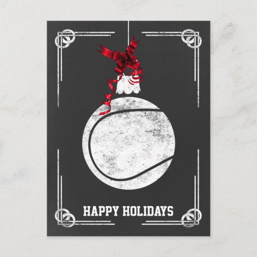 kerst-Kaarten voor kerstmis-tennisspeler Feestdagenkaart (Voorkant)