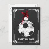 kerst-Kaarten voor kerstvoetballer Feestdagenkaart (Voorkant / Achterkant)