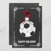 kerst-Kaarten voor kerstvoetballer Feestdagenkaart (Voorkant / Achterkant)