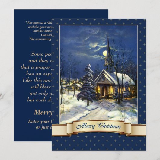 kerst-Kaarten voor religieuze kerst Feestdagenkaart (Voorkant / Achterkant)