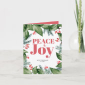 Kerst Kaarten Waterverf Botanisch groen (Voorkant)