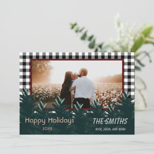 Kerst Kaarten, Woodland Kerstkaart Kaart (Staand voorkant)