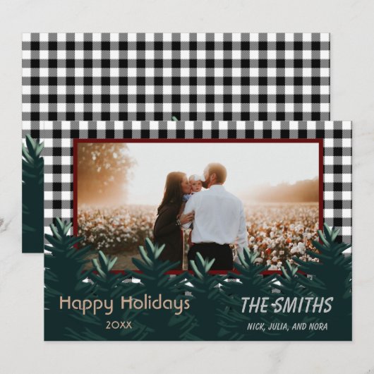 Kerst Kaarten, Woodland Kerstkaart Kaart (Voorkant / Achterkant)