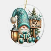 Kerst kabouter gezellig Kerst knusse kabouter Joy Keramisch Ornament (Links)